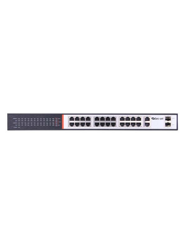 Sec-on SC-S3024 Yönetilemez PoE Switch, 24 Port Sec-on SC-S3024 Yönetilemez PoE Switch, 24 Port