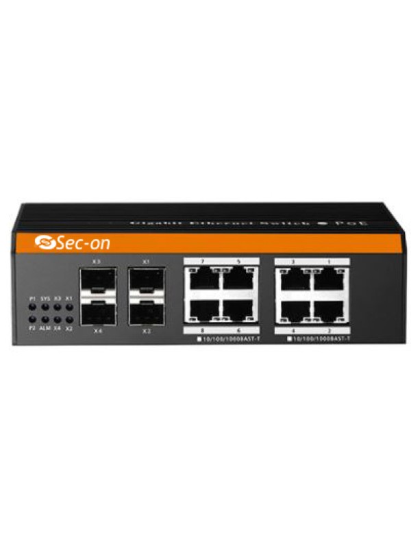 Sec-on SC-E208-4FH Endüstriyel Yönetilebilir POE Switch 8 Port Sec-on SC-E208-4FH Endüstriyel Yönetilebilir POE Switch 8 Port