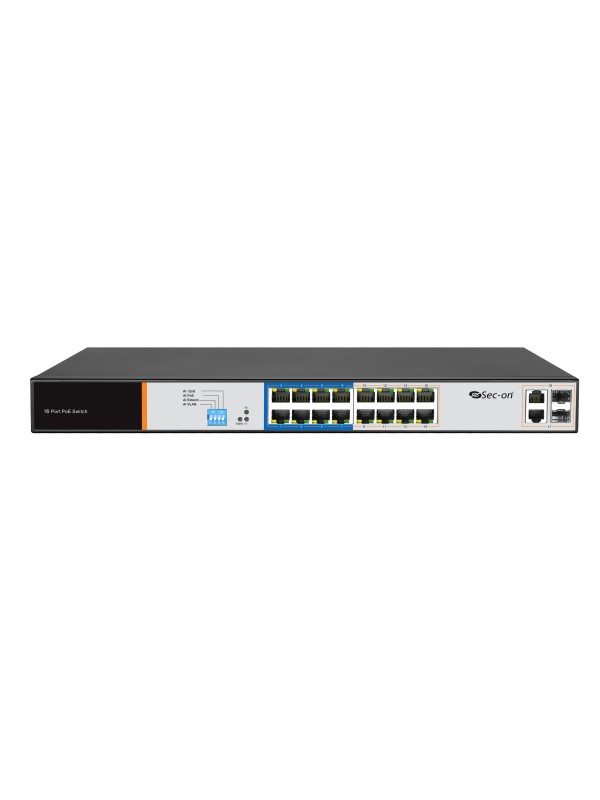 Sec-on, SC-S3016, Yönetilemez PoE Switch, 16 Port Sec-on, SC-S3016, Yönetilemez PoE Switch, 16 Port