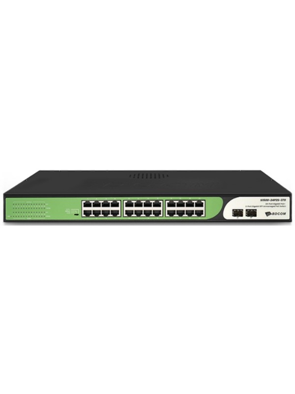 24 Port Yönetilemez POE Switch S1500-24P2S-370 BDCOM 24 Port Yönetilemez POE Switch S1500-24P2S-370 BDCOM