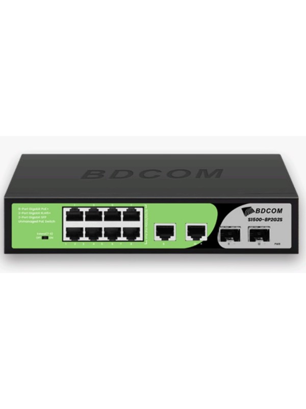 BDCOM 8 Port Yönetilemez POE Switch S1500-8P2G2S BDCOM 8 Port Yönetilemez POE Switch S1500-8P2G2S