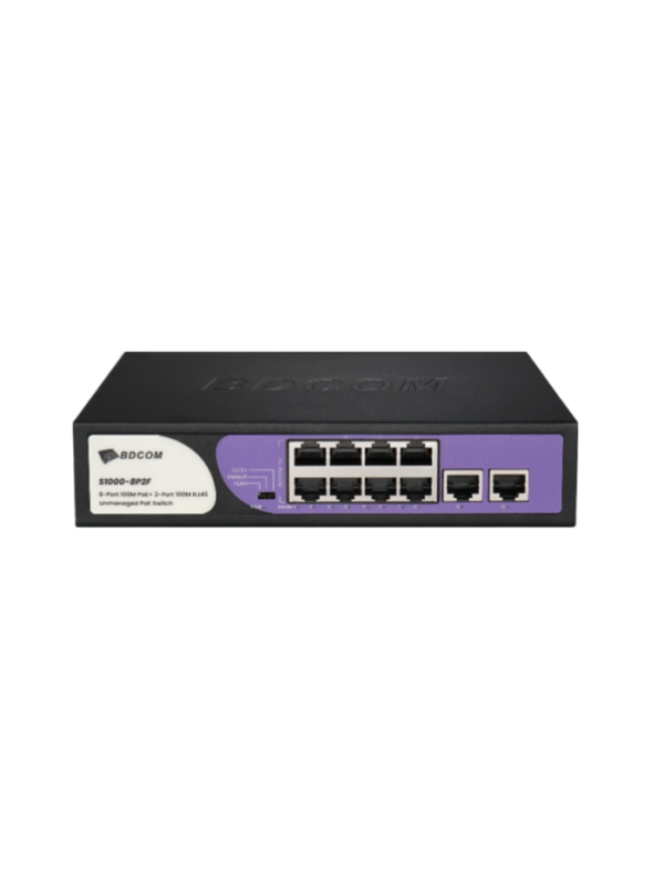 BDCOM 8 Port Unmanaged POE Switch S1000-8P2F BDCOM 8 Port Unmanaged POE Switch S1000-8P2F