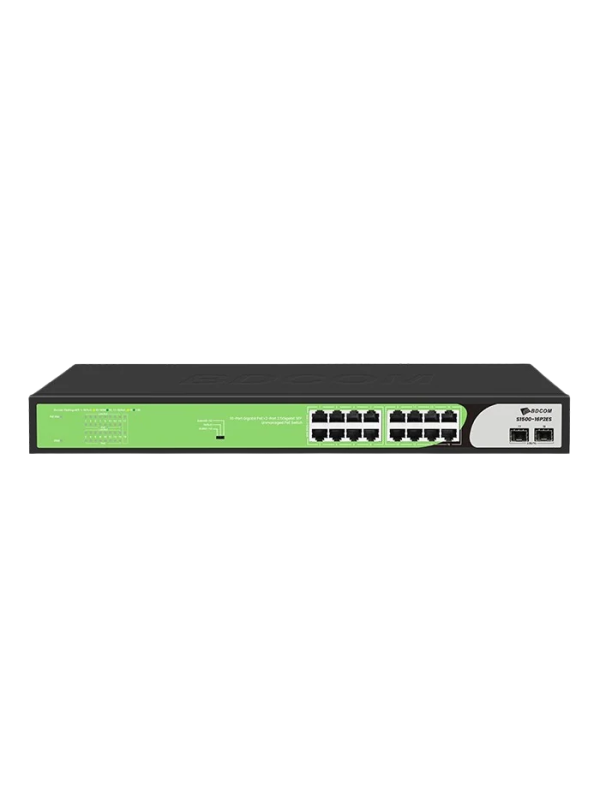 BDCOM 16 Port PoE Switch (2x PoE++, 2x 2.5G SFP) S1500-16P2ES-H