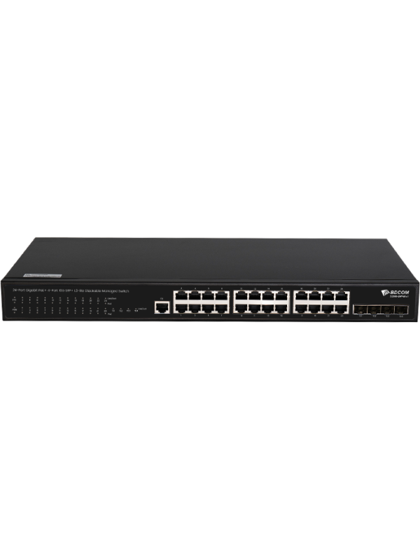 Bdcom 24 Port Yönetilebilir PoE Switch S2900-24P4Xv1 Bdcom 24 Port Yönetilebilir PoE Switch S2900-24P4Xv1