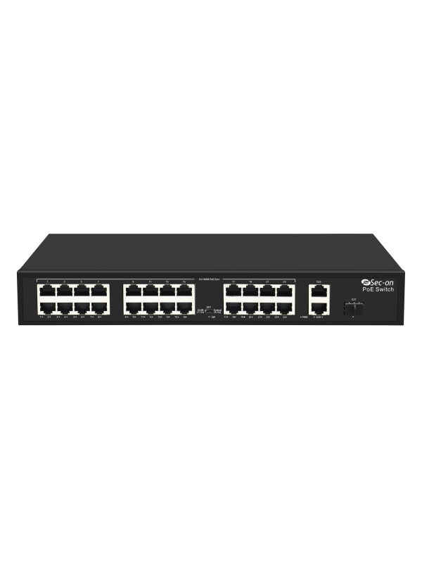 Sec-on 27 Port Gigabit Uplink 24 Port 100M PoE Switch SC-H3025 Sec-on 27 Port Gigabit Uplink 24 Port 100M PoE Switch SC-H3025